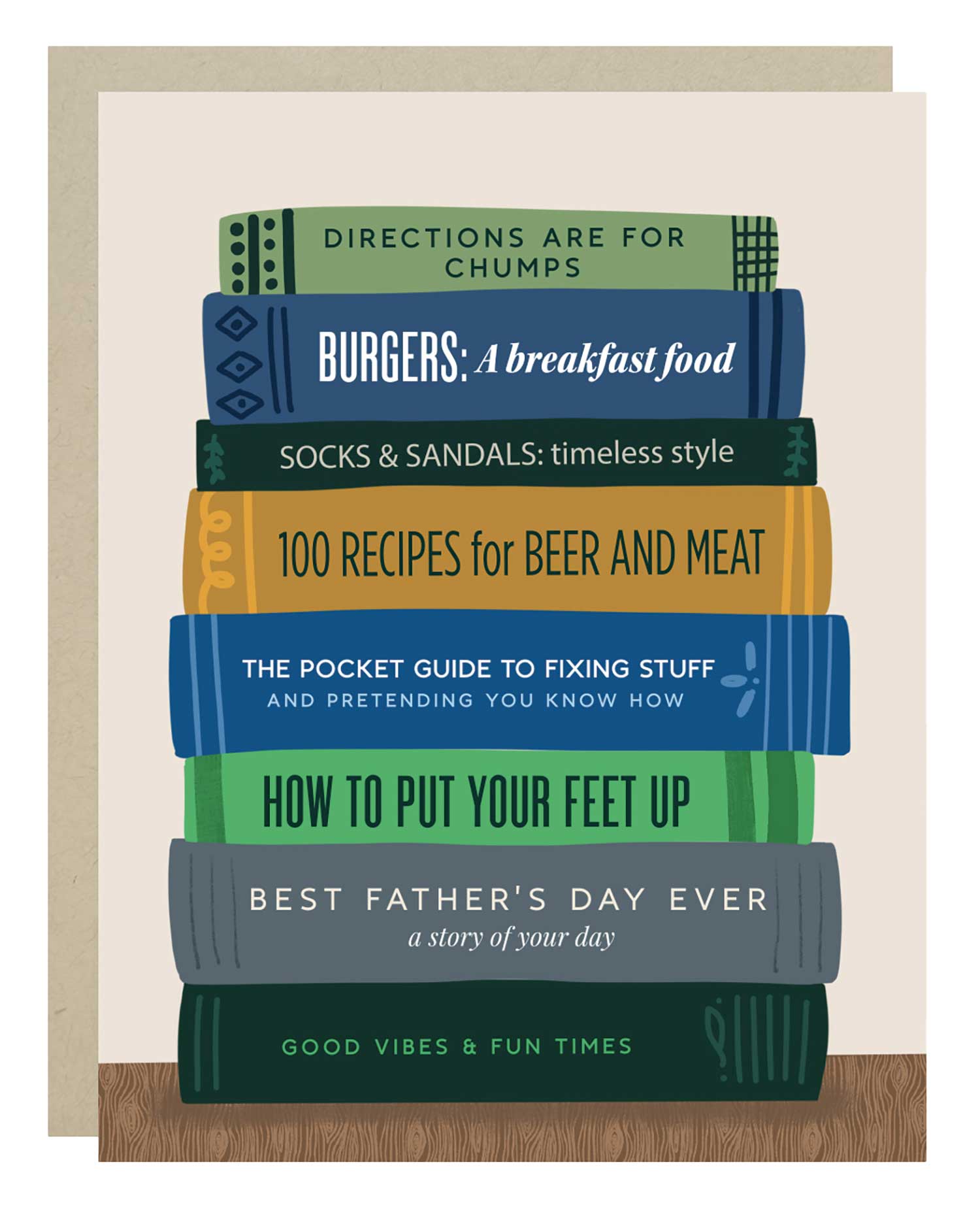 Dad Books Father's Day Card