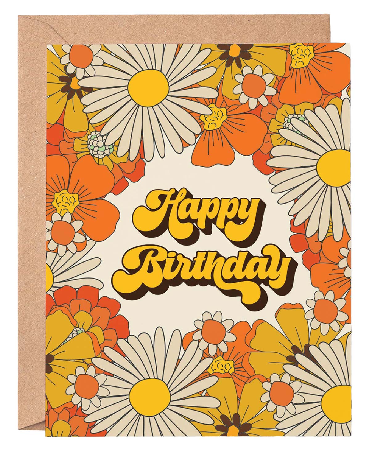 Retro Happy Birthday Card